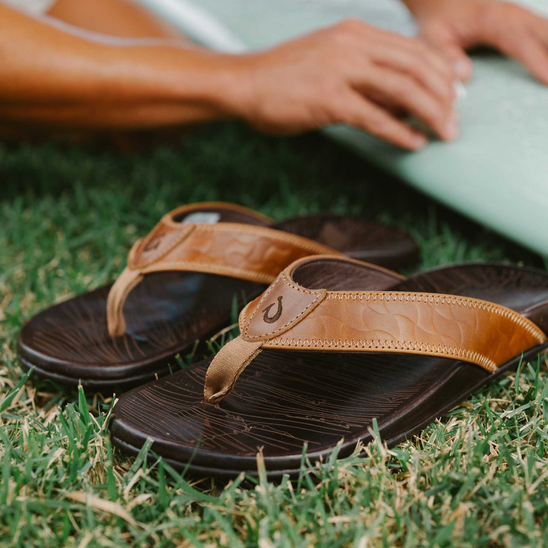 Olukai Men's Hikianalia - Tan/ Dark Java - Sun Diego Boardshop