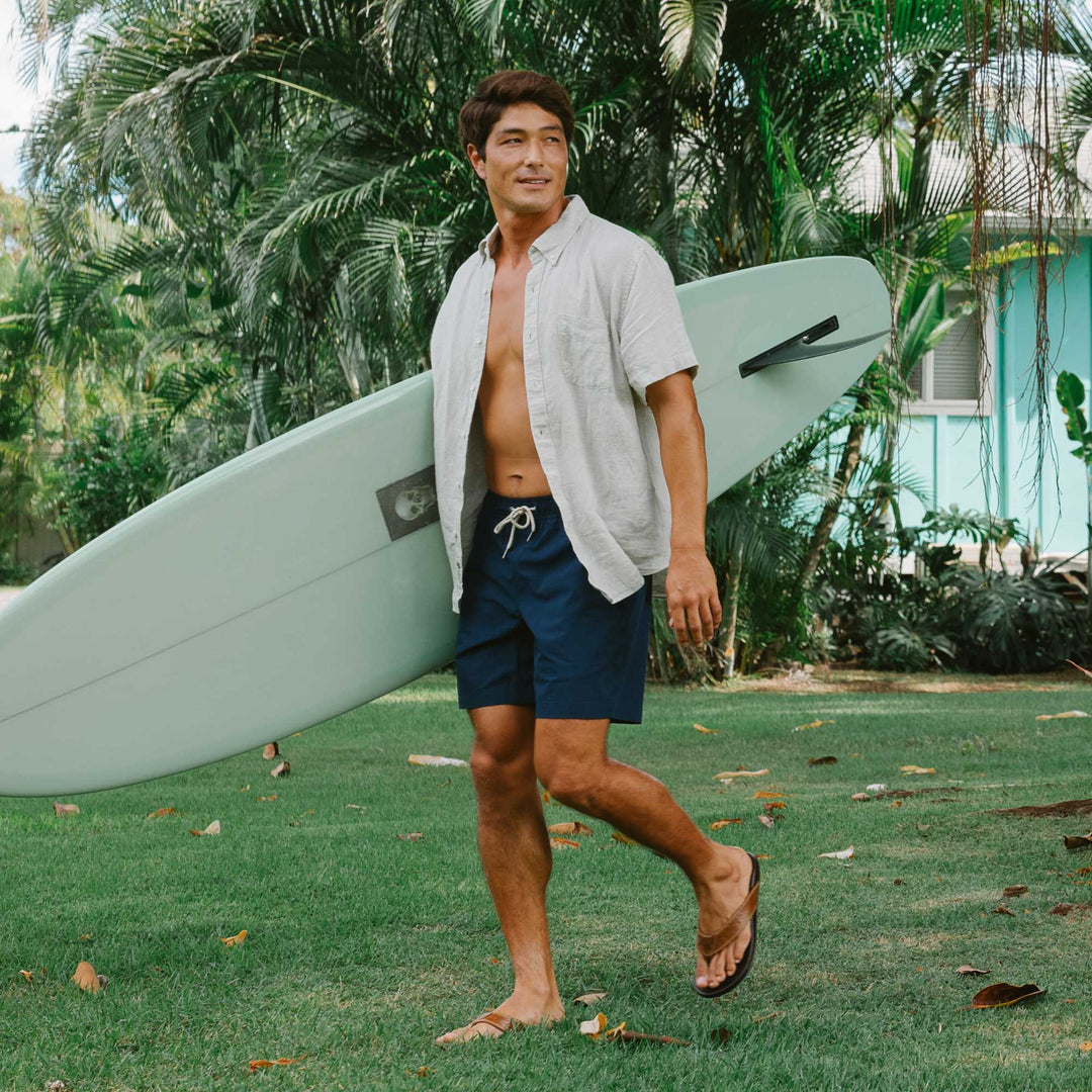 Olukai Men's Hikianalia - Tan/ Dark Java - Sun Diego Boardshop