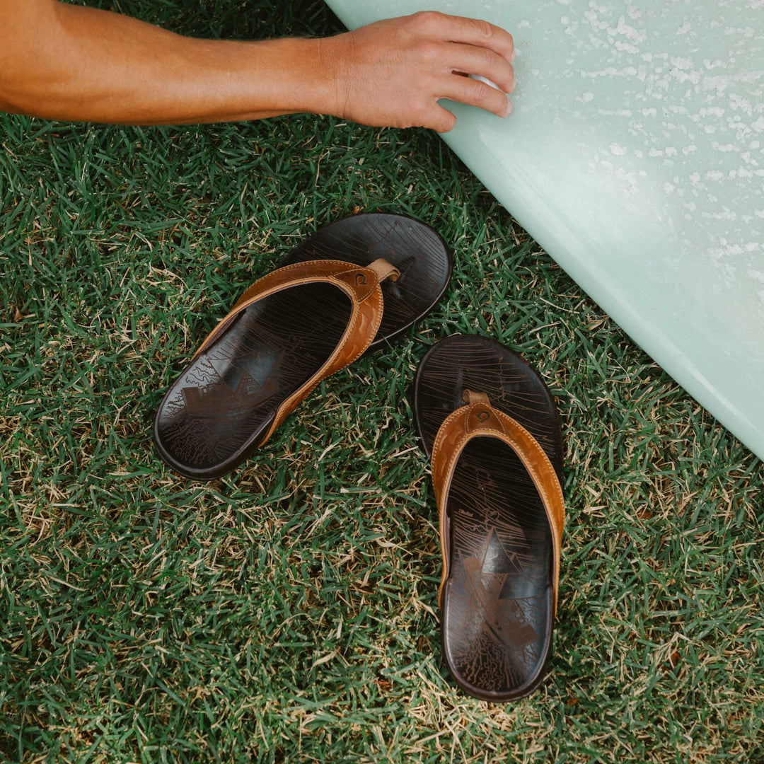 Olukai Men's Hikianalia - Tan/ Dark Java - Sun Diego Boardshop