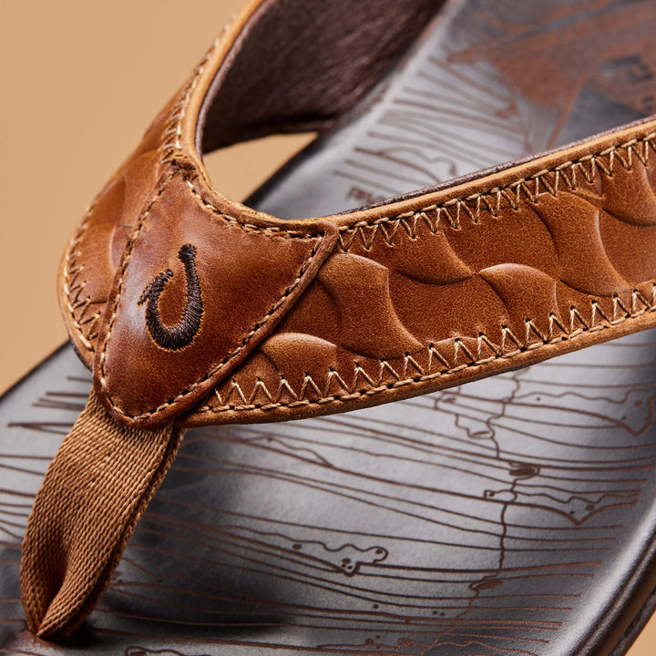 Olukai Men's Hikianalia - Tan/ Dark Java - Sun Diego Boardshop