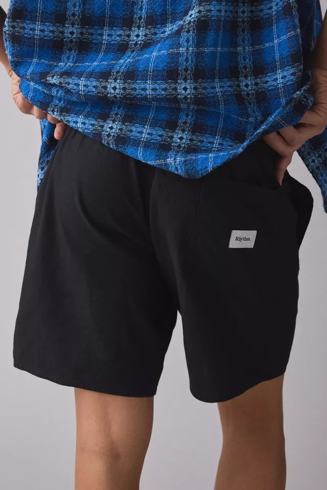 Rhythm Textured Linen Jam Shorts - Black - Sun Diego Boardshop