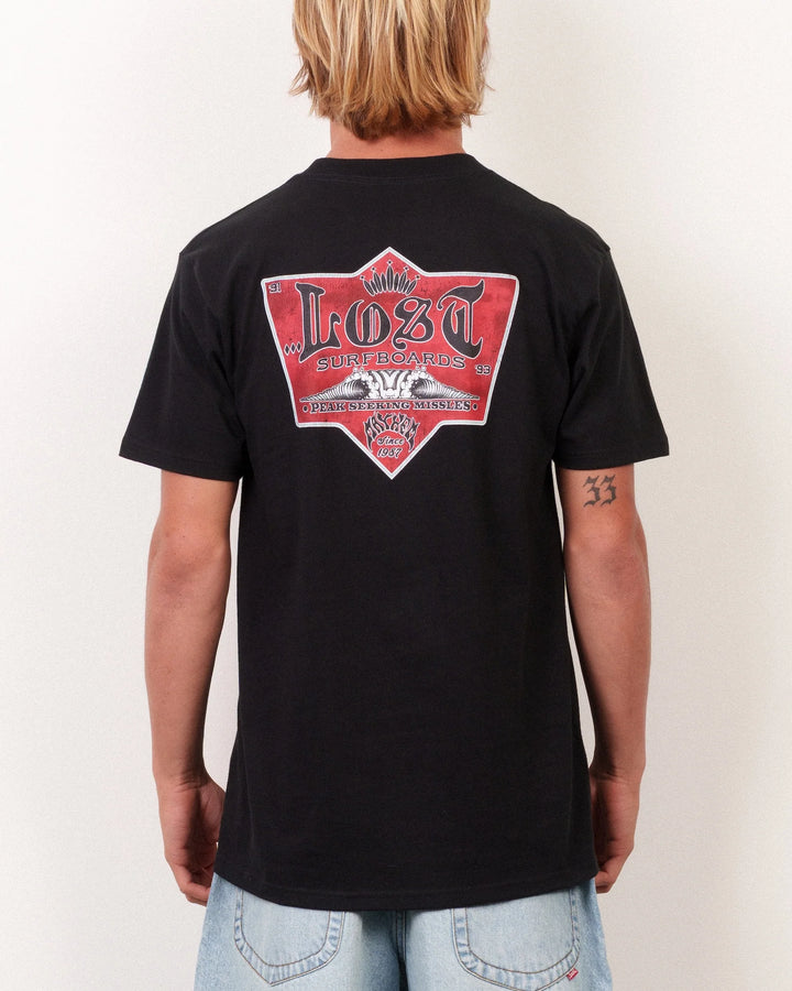 Lost Men's Mayhem Peak Seeking Missile Tee - Black - Sun Diego Boardshop