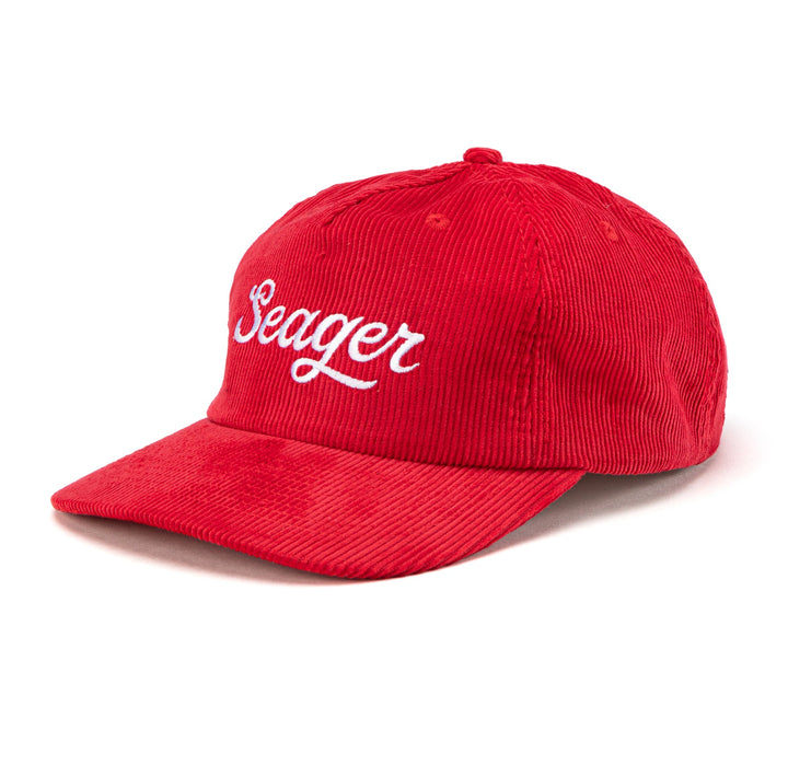 SEAGER Big Red Corduroy Snapback - RED - Sun Diego Boardshop