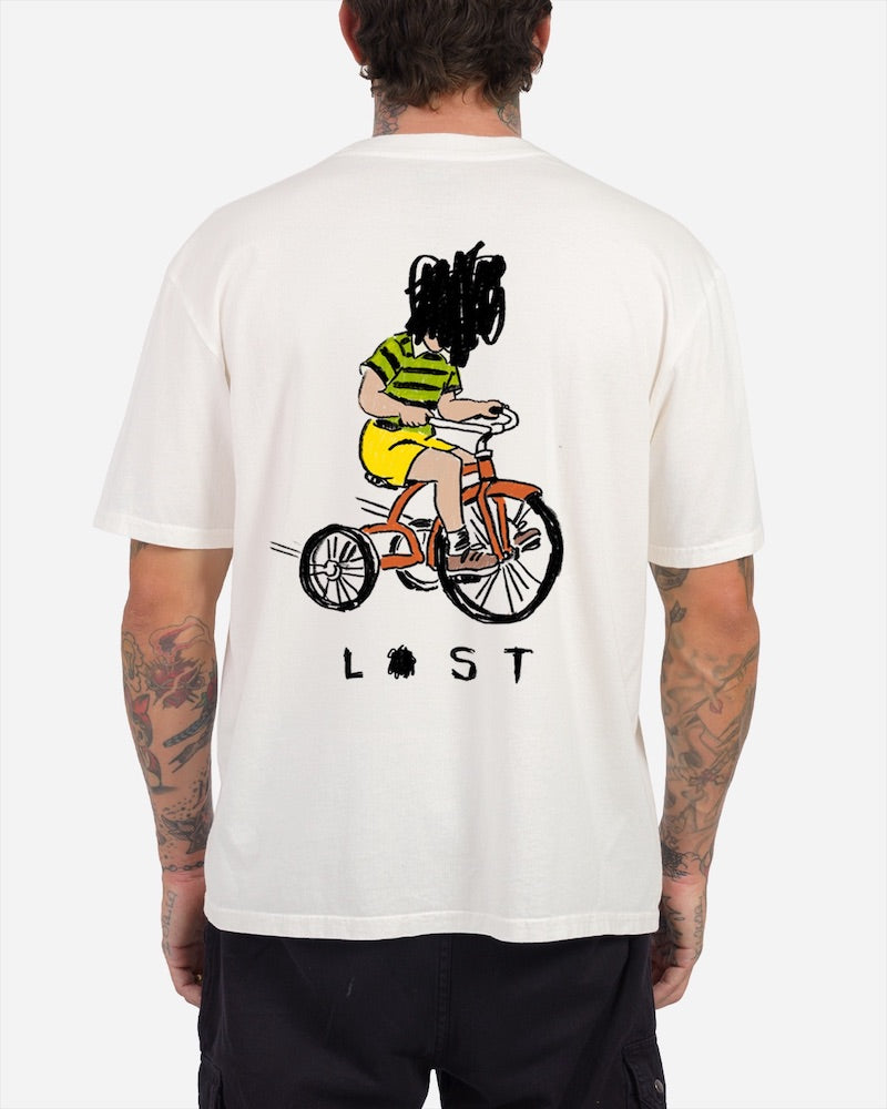 Lost ENTERPRISES TRICYCLE BOXY TEE  - VINTAGE WHITE - Sun Diego Boardshop