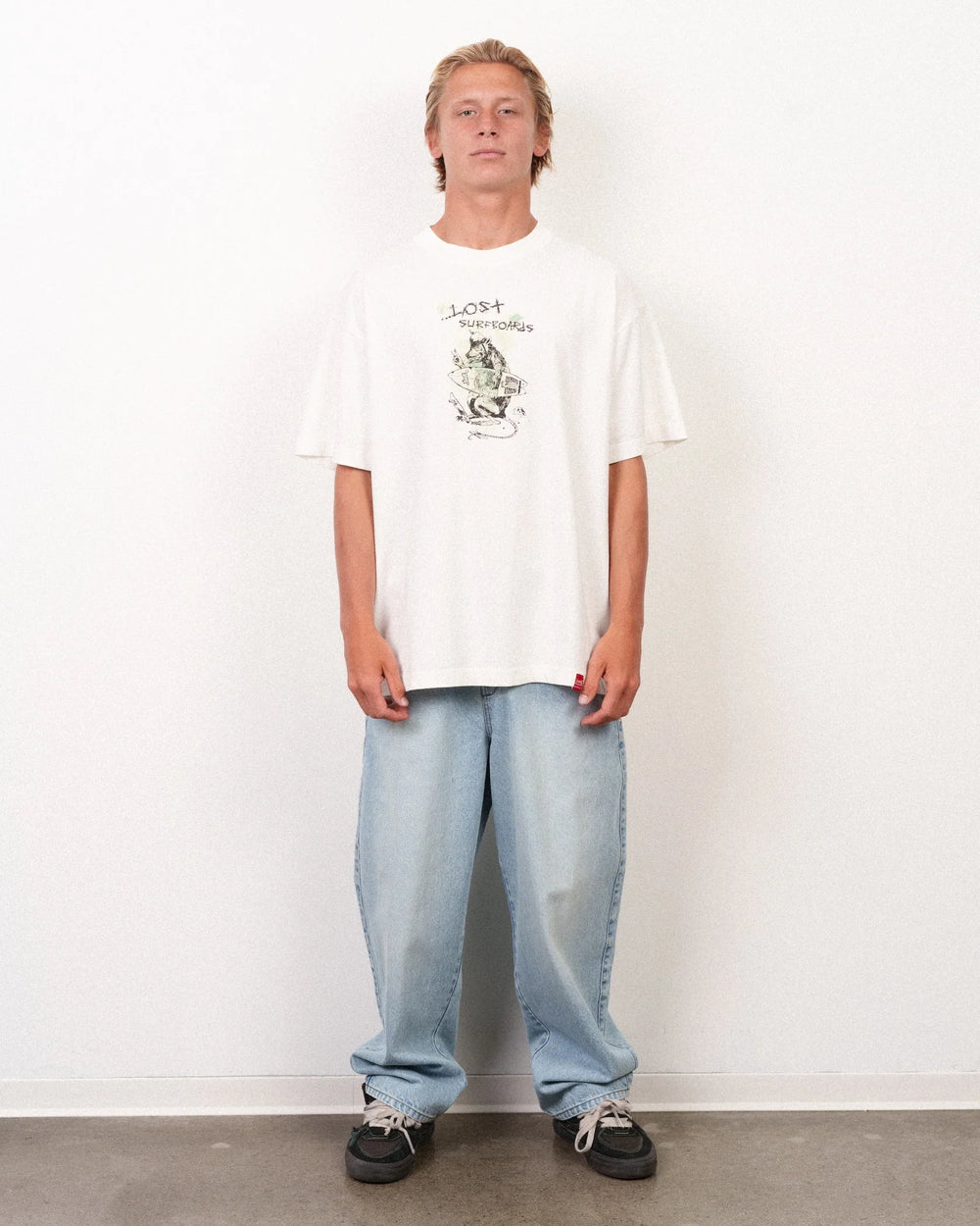 Lost Men's Ratty Boxy Tee White - White - Sun Diego Boardshop
