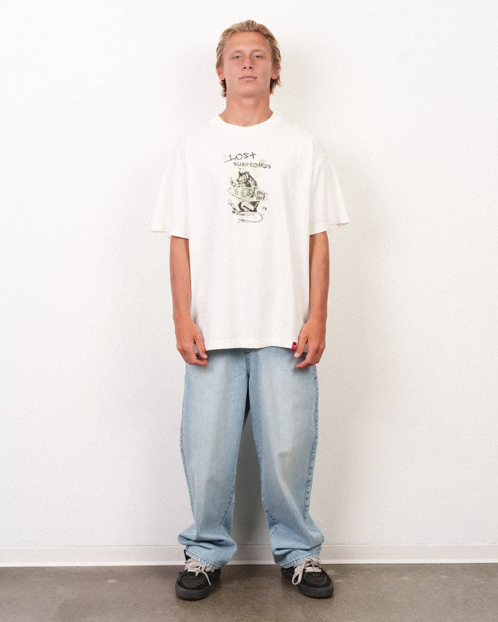 Lost Men's Ratty Boxy Tee White - White - Sun Diego Boardshop