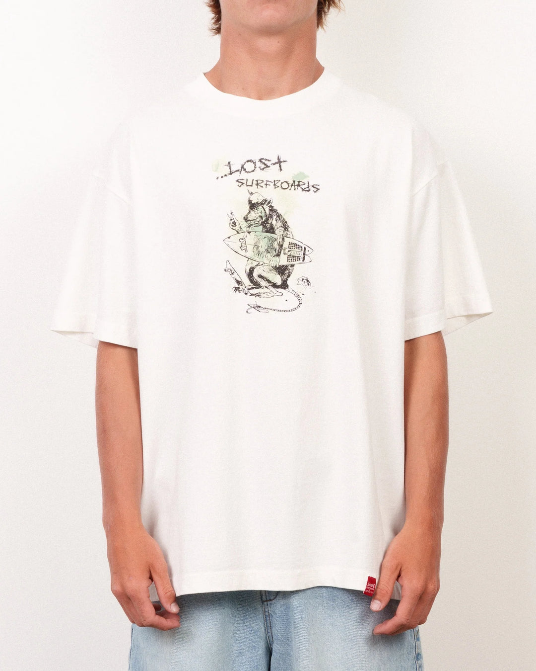 Lost Men's Ratty Boxy Tee White - White - Sun Diego Boardshop
