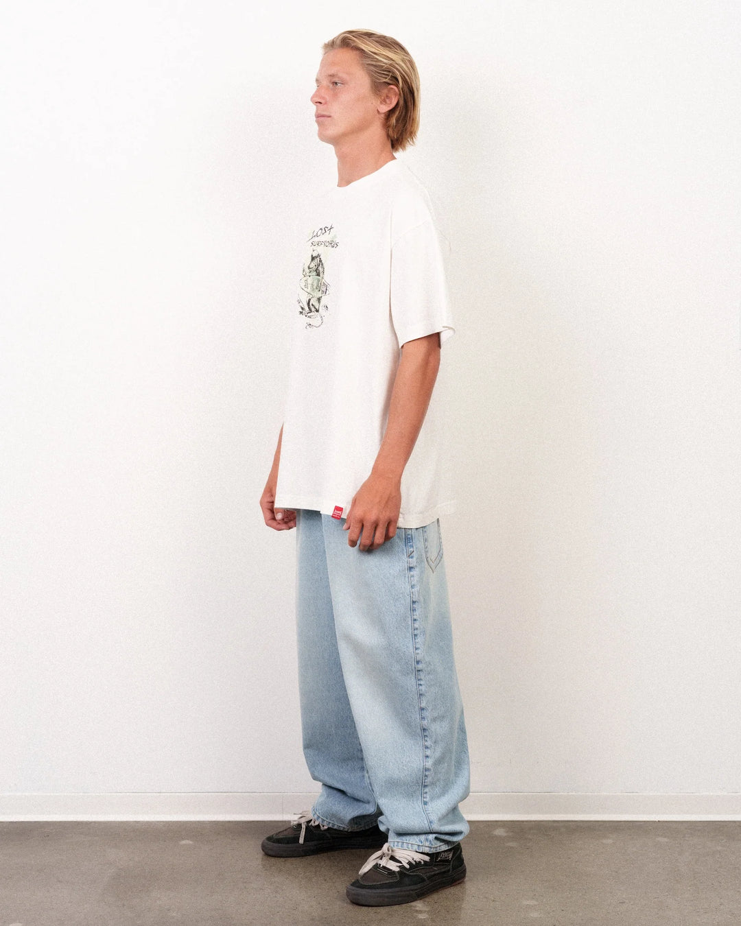 Lost Men's Ratty Boxy Tee White - White - Sun Diego Boardshop