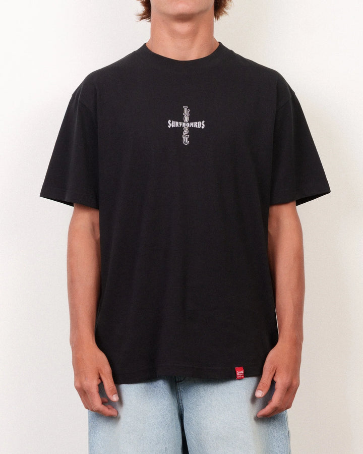 Lost Men's Crossed Boxy Tee Black - Black - Sun Diego Boardshop