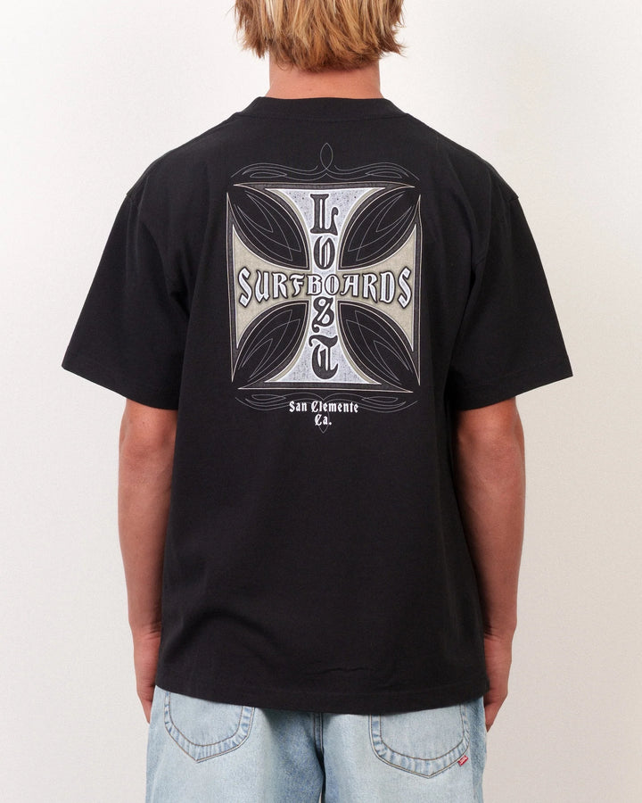 Lost Men's Crossed Boxy Tee Black - Black - Sun Diego Boardshop