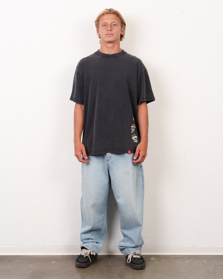 Lost Men's Mayhem Flannel Boxy Tee Vintage Black - Vintage Black - Sun Diego Boardshop