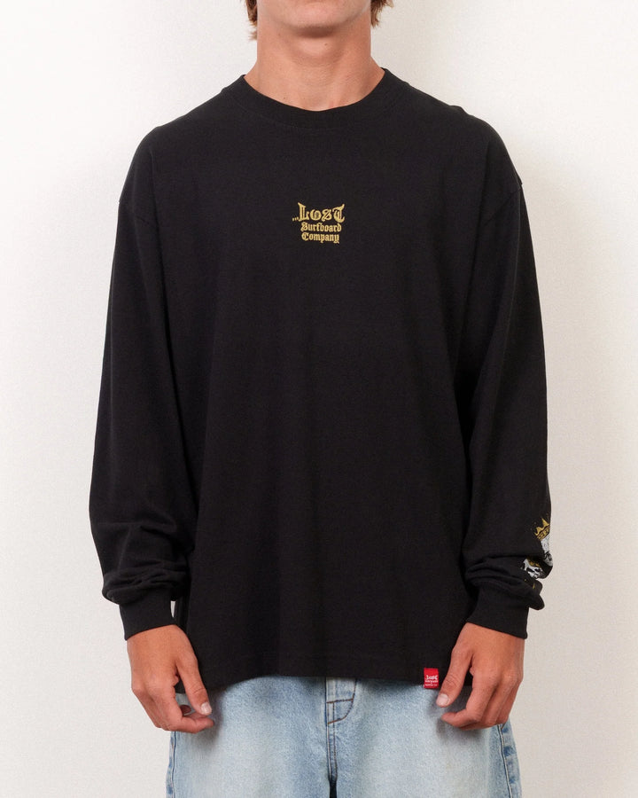 Lost Men's Mayhem Flannel Long Sleeve Tee Black - Black - Sun Diego Boardshop