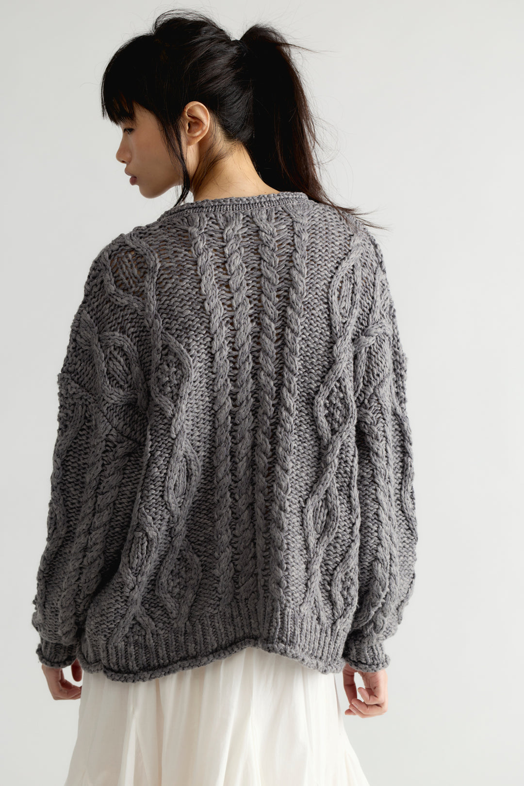 Free People Women's Opal Knit Cardi - Steel Grey - Sun Diego Boardshop