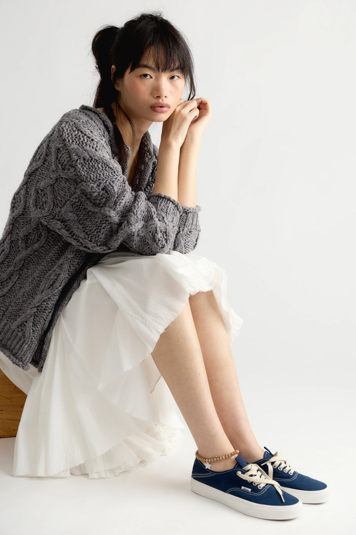 Free People Women's Opal Knit Cardi - Steel Grey - Sun Diego Boardshop