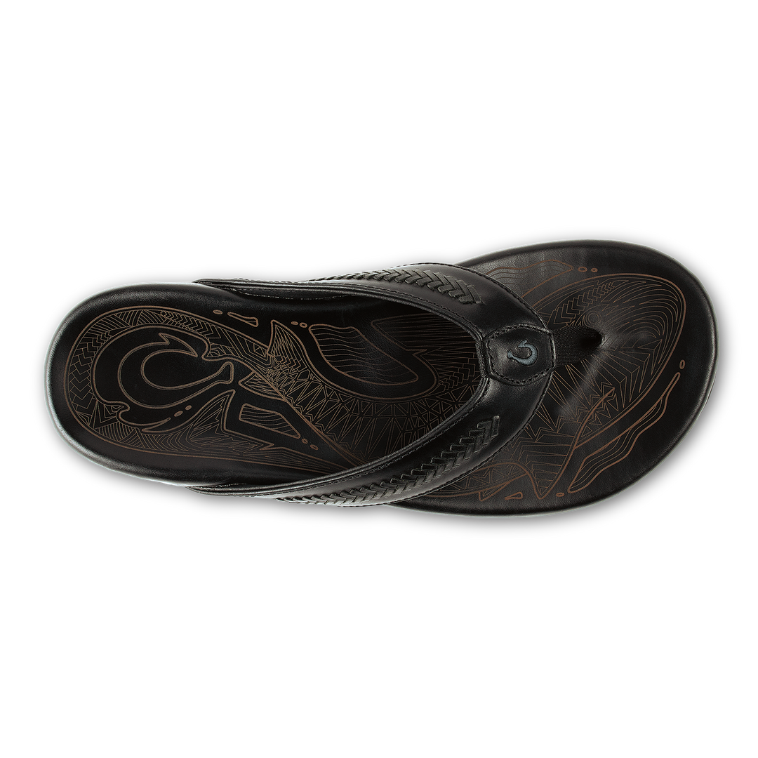 Olukai Men's Mea Ola Mano - Black/Dark Shadow - Sun Diego Boardshop