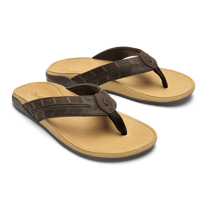 Olukai Men's Tuahine Palm - Dark Java/Golden Sand - Sun Diego Boardshop