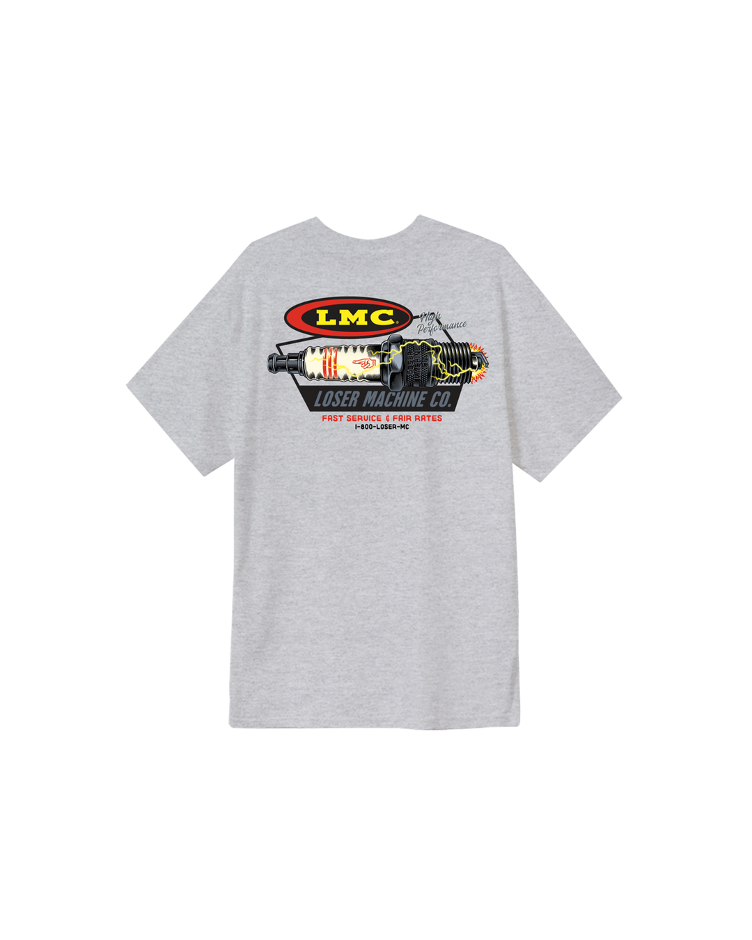 Loser Machine Auto Parts Pocket T-Shirt - Heather Grey - Sun Diego Boardshop