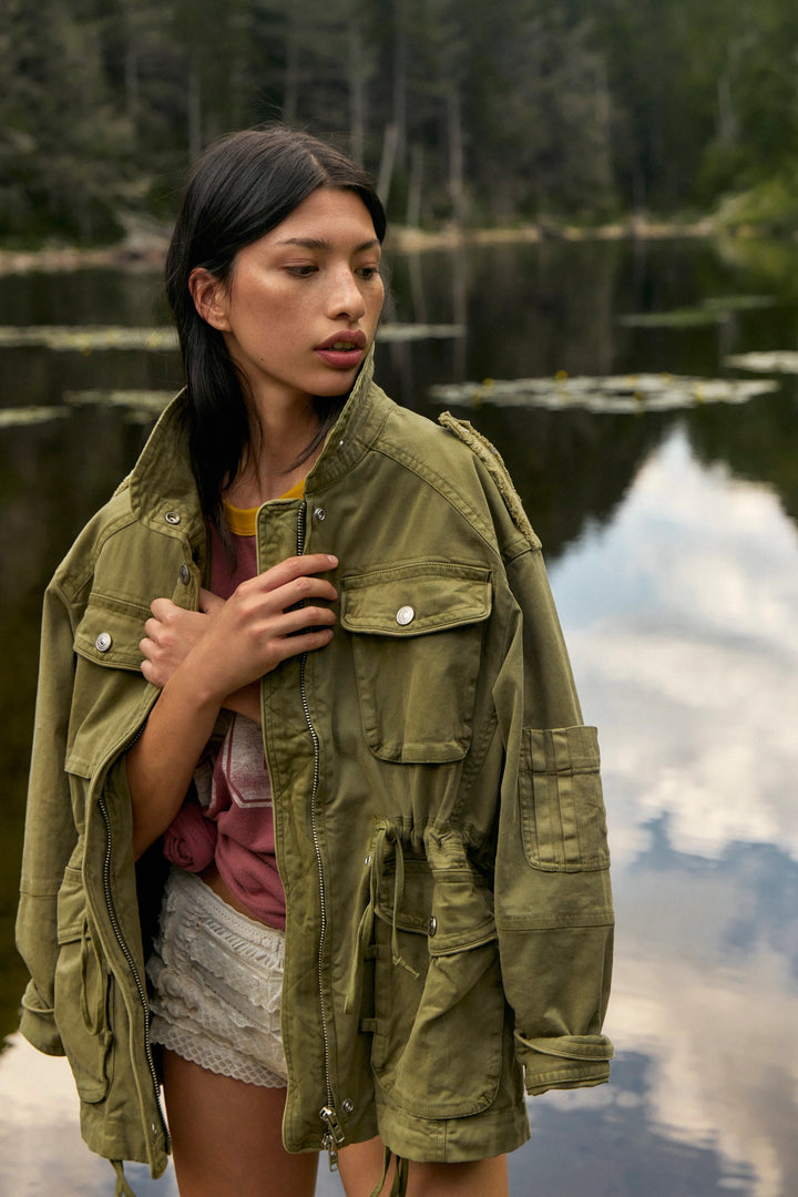 Free People Women's Marlo Surplus Jacket - Olivine - Sun Diego Boardshop