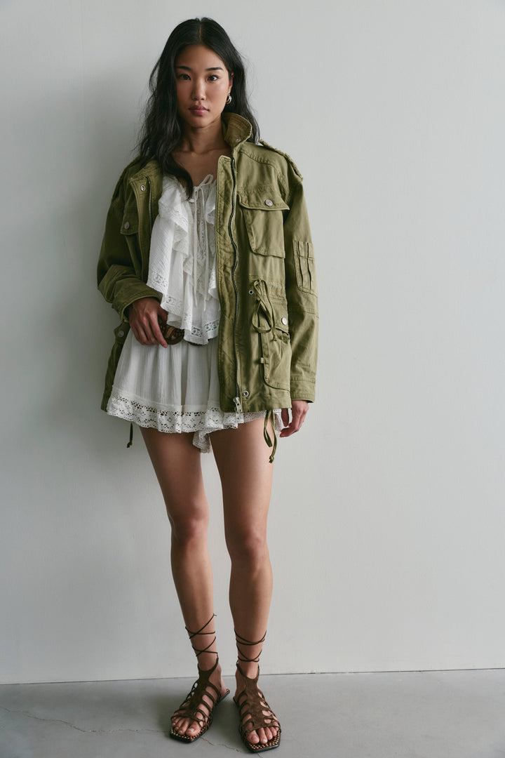 Free People Women's Marlo Surplus Jacket - Olivine - Sun Diego Boardshop