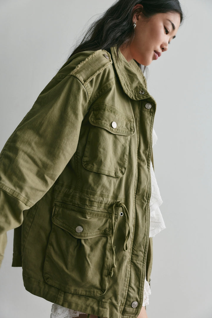 Free People Women's Marlo Surplus Jacket - Olivine - Sun Diego Boardshop