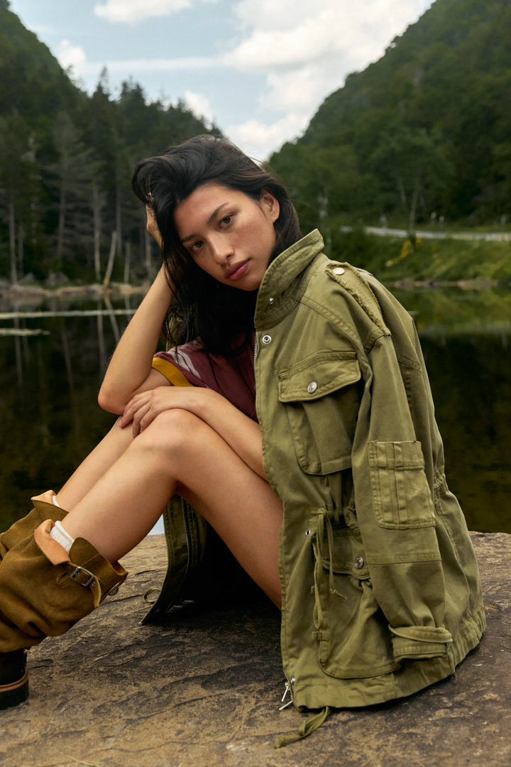 Free People Women's Marlo Surplus Jacket - Olivine - Sun Diego Boardshop