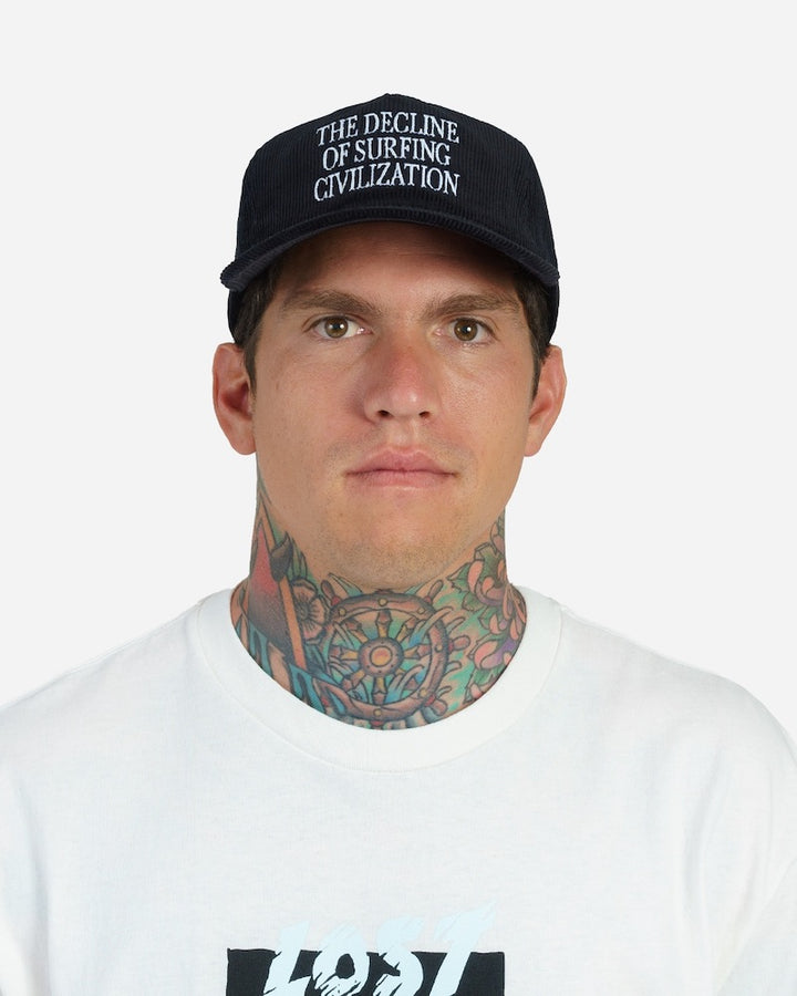 Lost Decline Corduroy Hat - Black - Sun Diego Boardshop