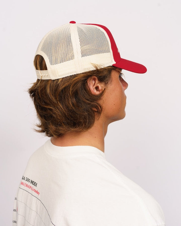 Lost King Of Surf Trucker Hat - Faded Red/ Off White - Sun Diego Boardshop