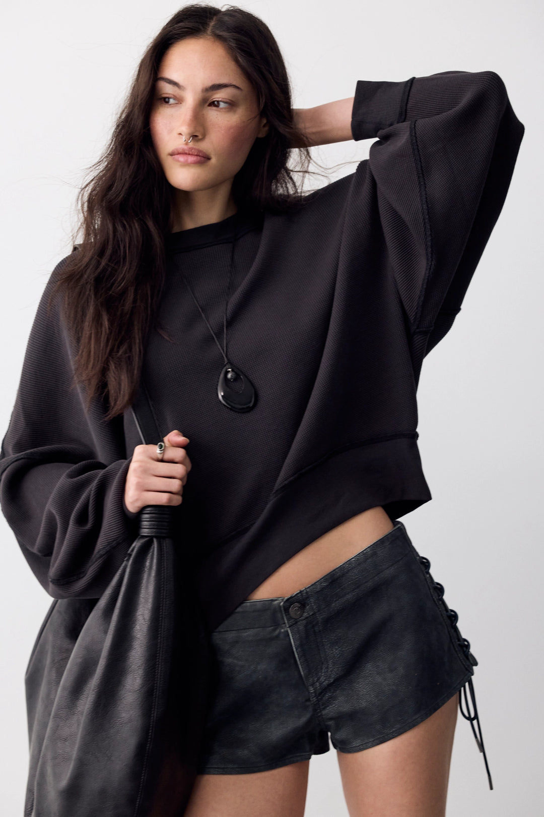 Free People Women's Skyline Thermal - Black - Sun Diego Boardshop