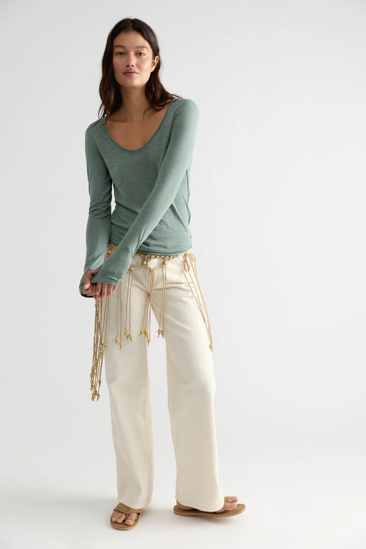 Free People Women's Siren Long Sleeve Top - Olive Leaf - Sun Diego Boardshop