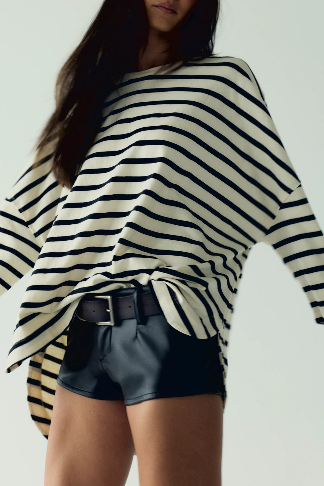 Free People Women's Two Sense Long Sleeve Top - Ivory Combo - Sun Diego Boardshop