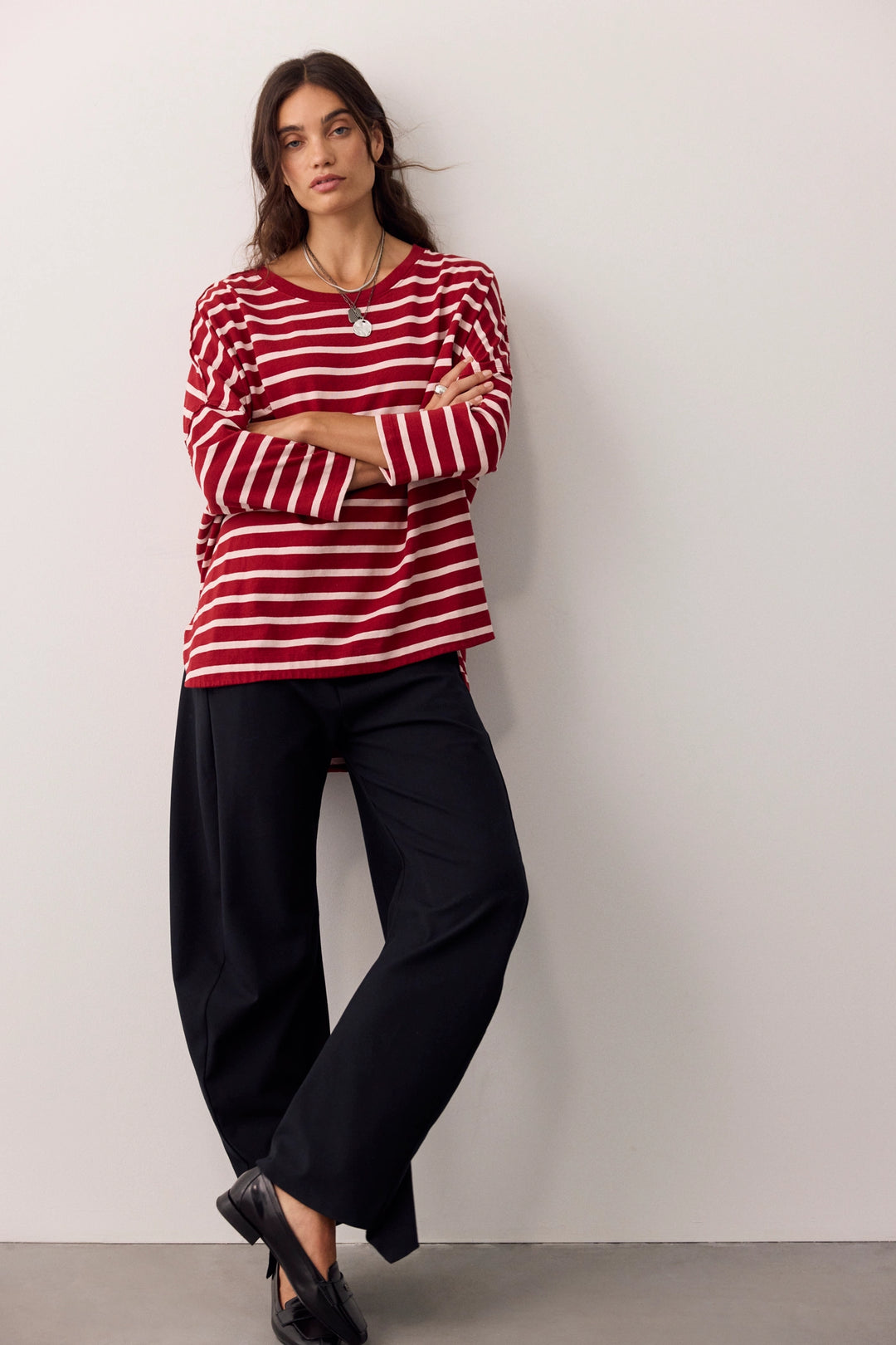 Free People Women's Two Sense Long Sleeve Top - Berry Combo - Sun Diego Boardshop