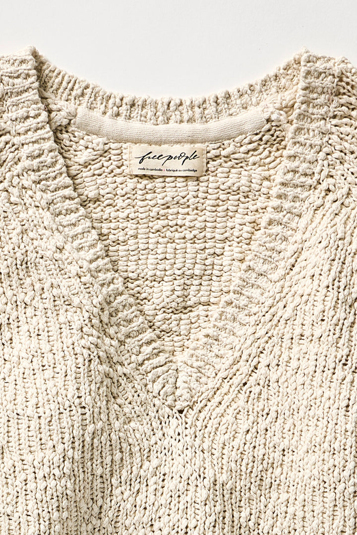 Free People Women's Heartland Cotton Pullover - Tofu - Sun Diego Boardshop