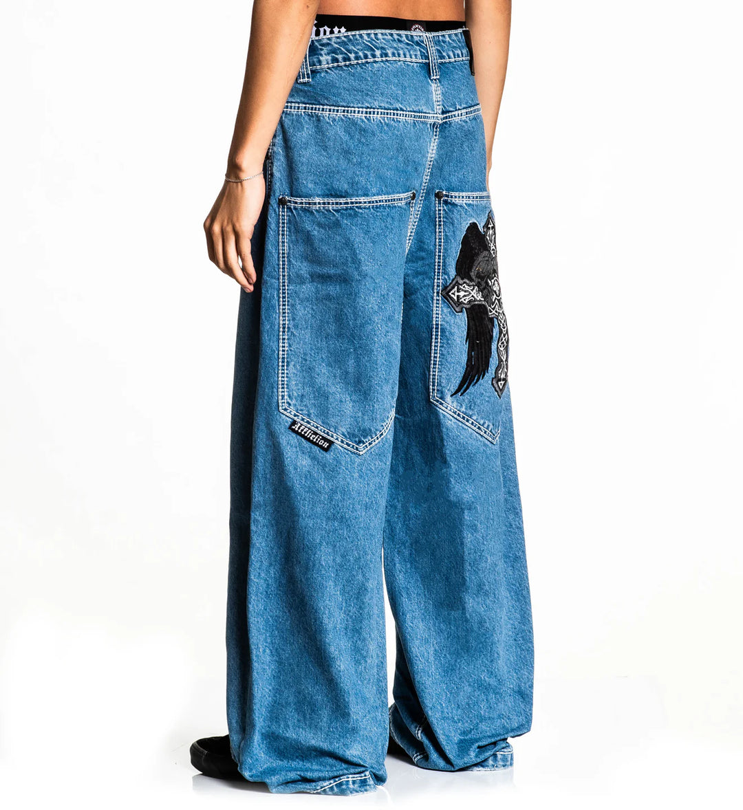 Affliction Men's Extra Wide Seeker Pants - Blue