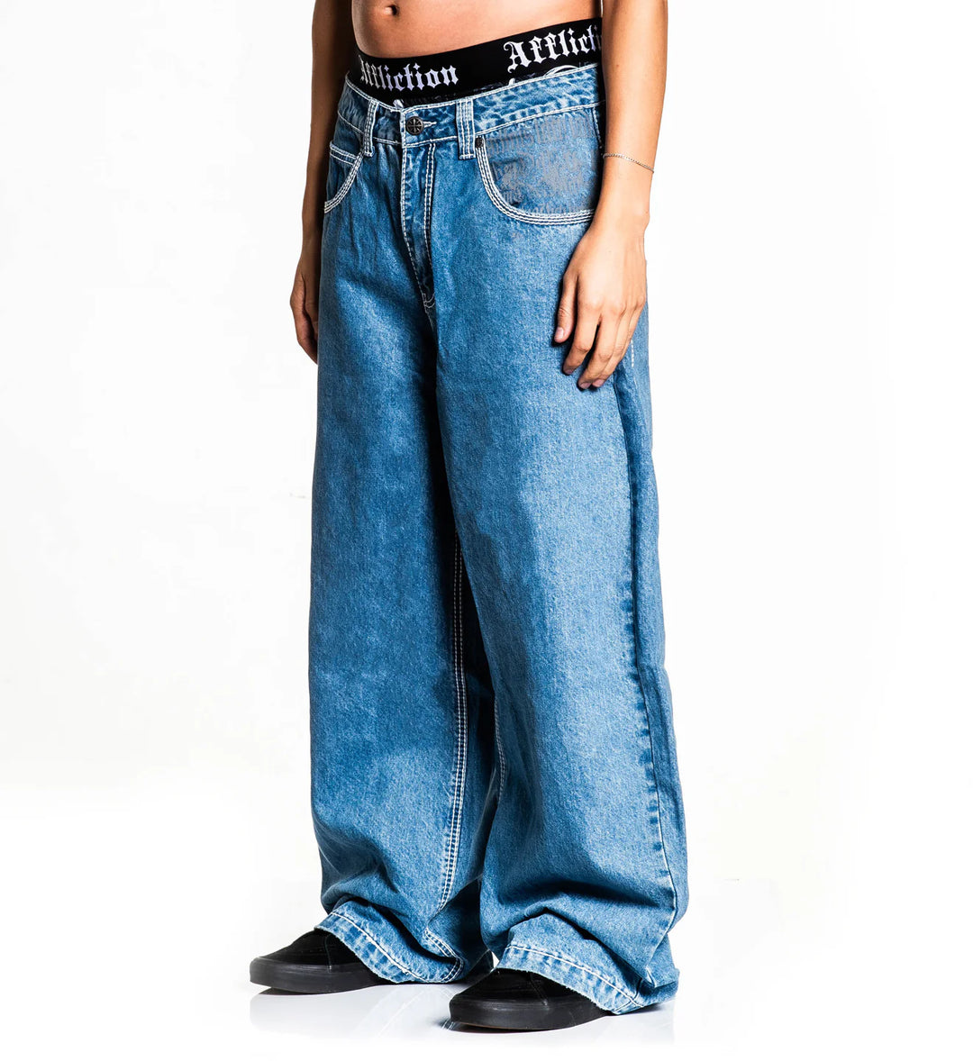 Affliction Men's Extra Wide Seeker Pants - Blue