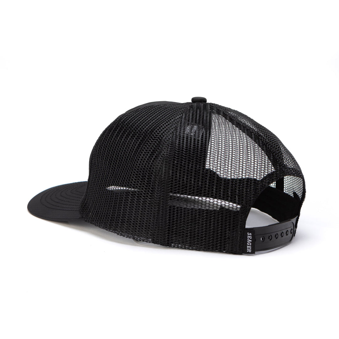 SEAGER WHITEWATER NYLON MESH SNAPBACK - BLACK - Sun Diego Boardshop