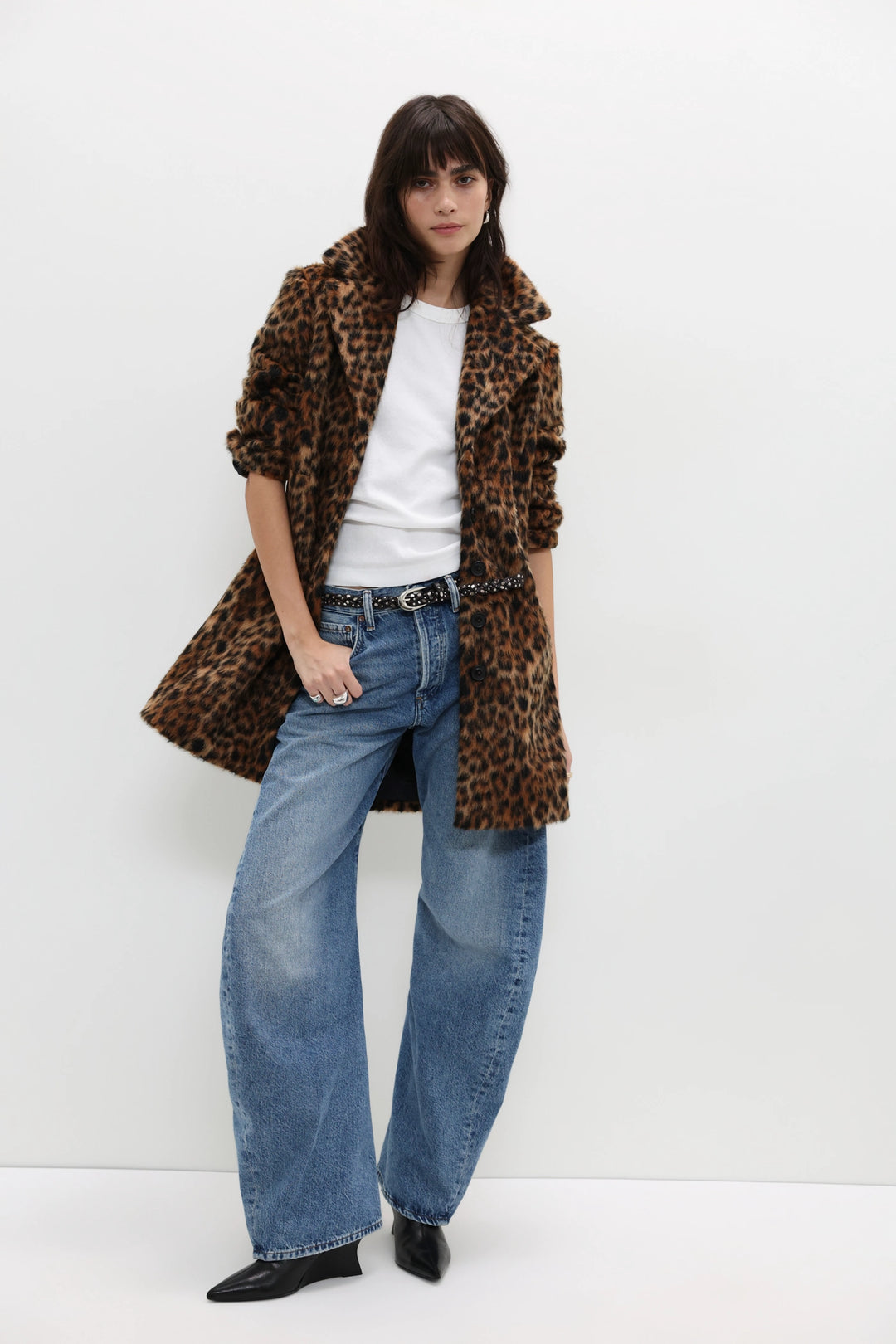 Free People Women's Delancy Leopard Lady Coat - Leopard - Sun Diego Boardshop