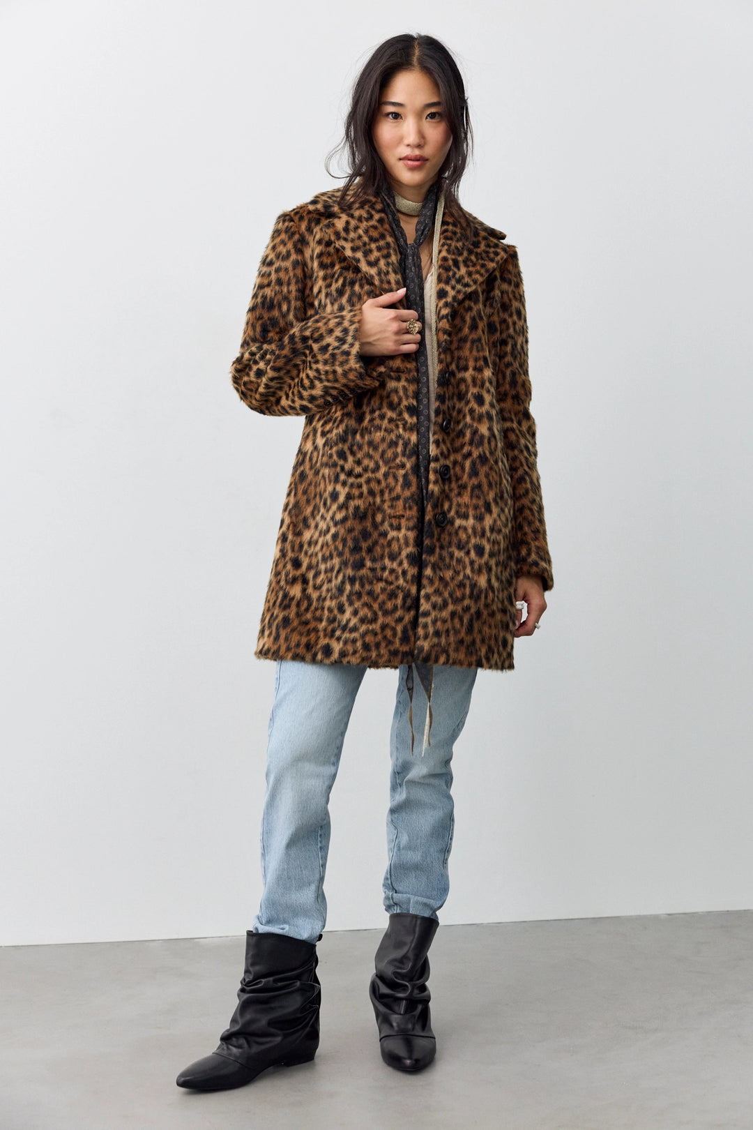Free People Women's Delancy Leopard Lady Coat - Leopard - Sun Diego Boardshop