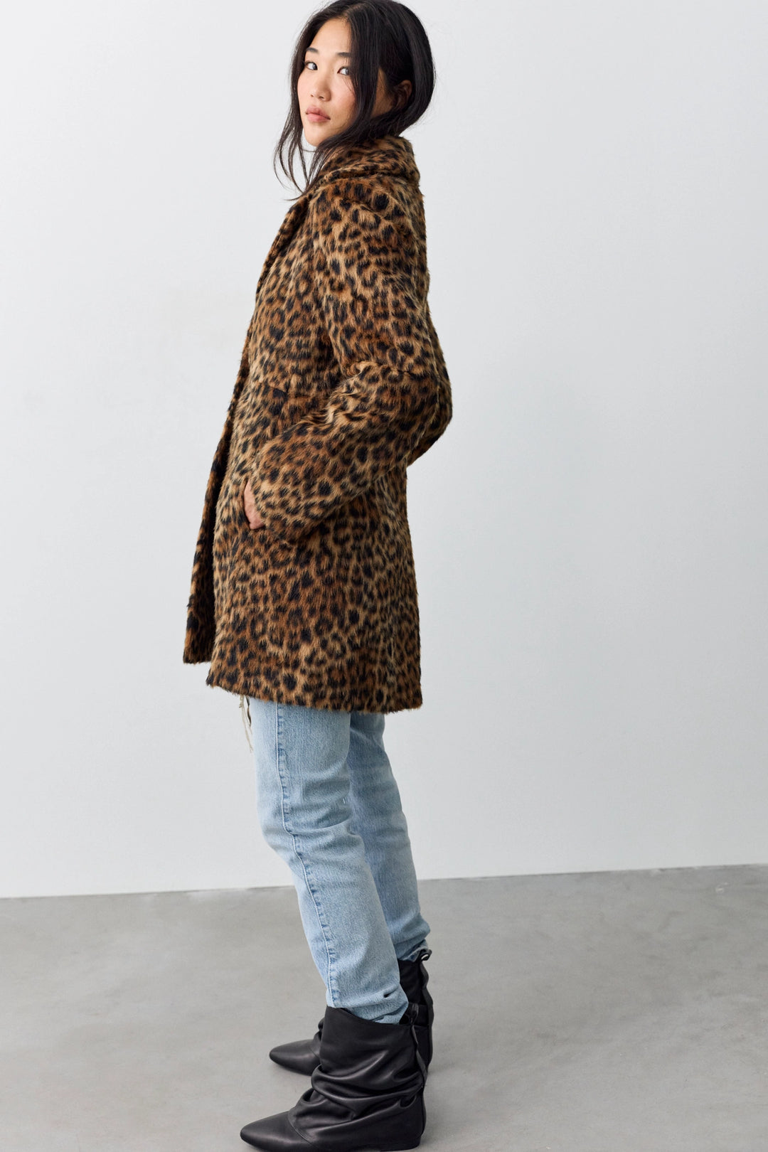 Free People Women's Delancy Leopard Lady Coat - Leopard - Sun Diego Boardshop