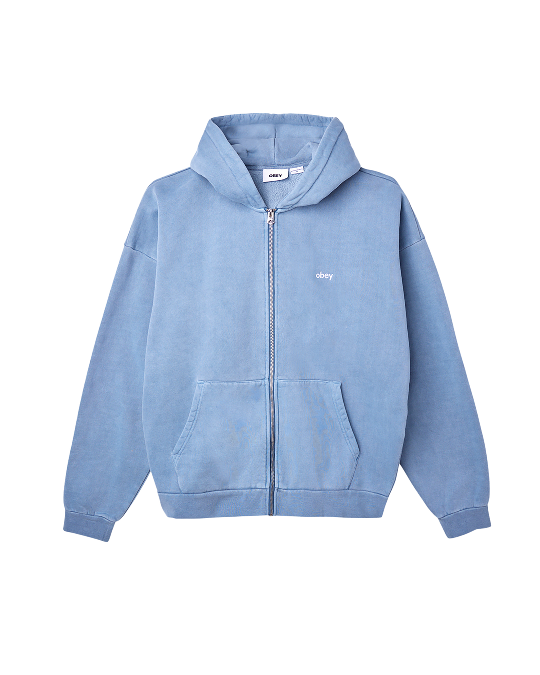 Obey Lowercase Pigment Zip Hood - Coronet Blue - Sun Diego Boardshop