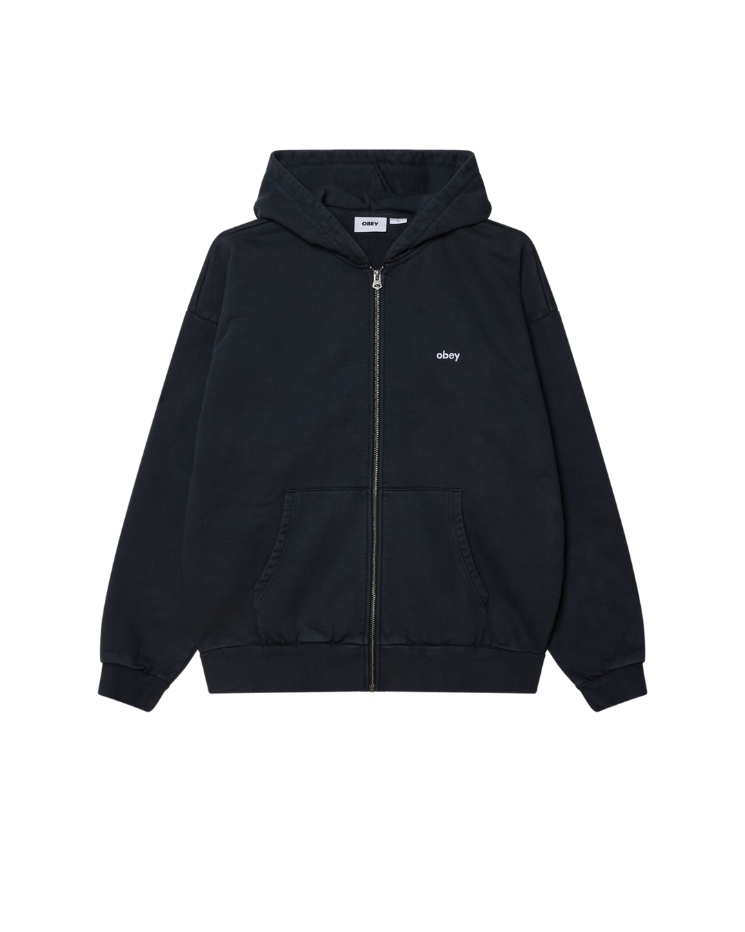 Obey Lowercase Pigment Zip Hood - Pigment Dark Navy - Sun Diego Boardshop
