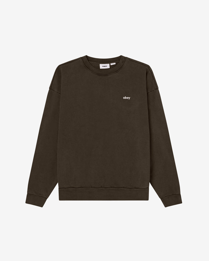 Obey Lowercase Pigment Crewneck - Pigment Pirate Black