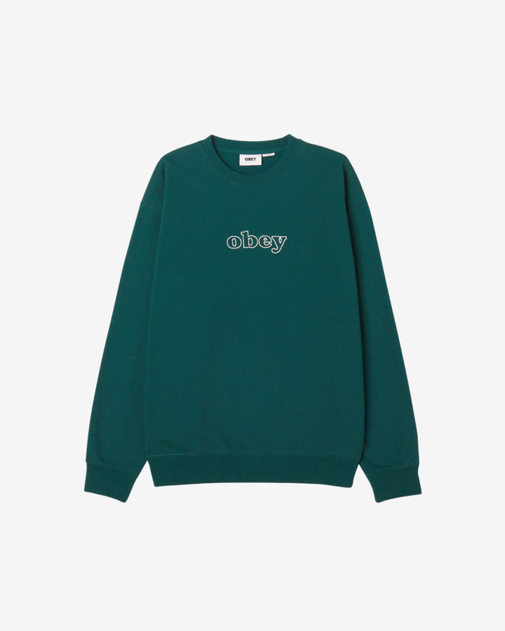 Obey BIGGS CREW CREWNECK - RAIN FOREST - Sun Diego Boardshop