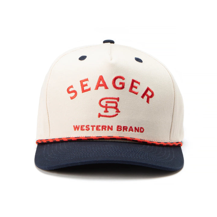 SEAGER BRANDED SNAPBACK - CREAM/NAVY - Sun Diego Boardshop