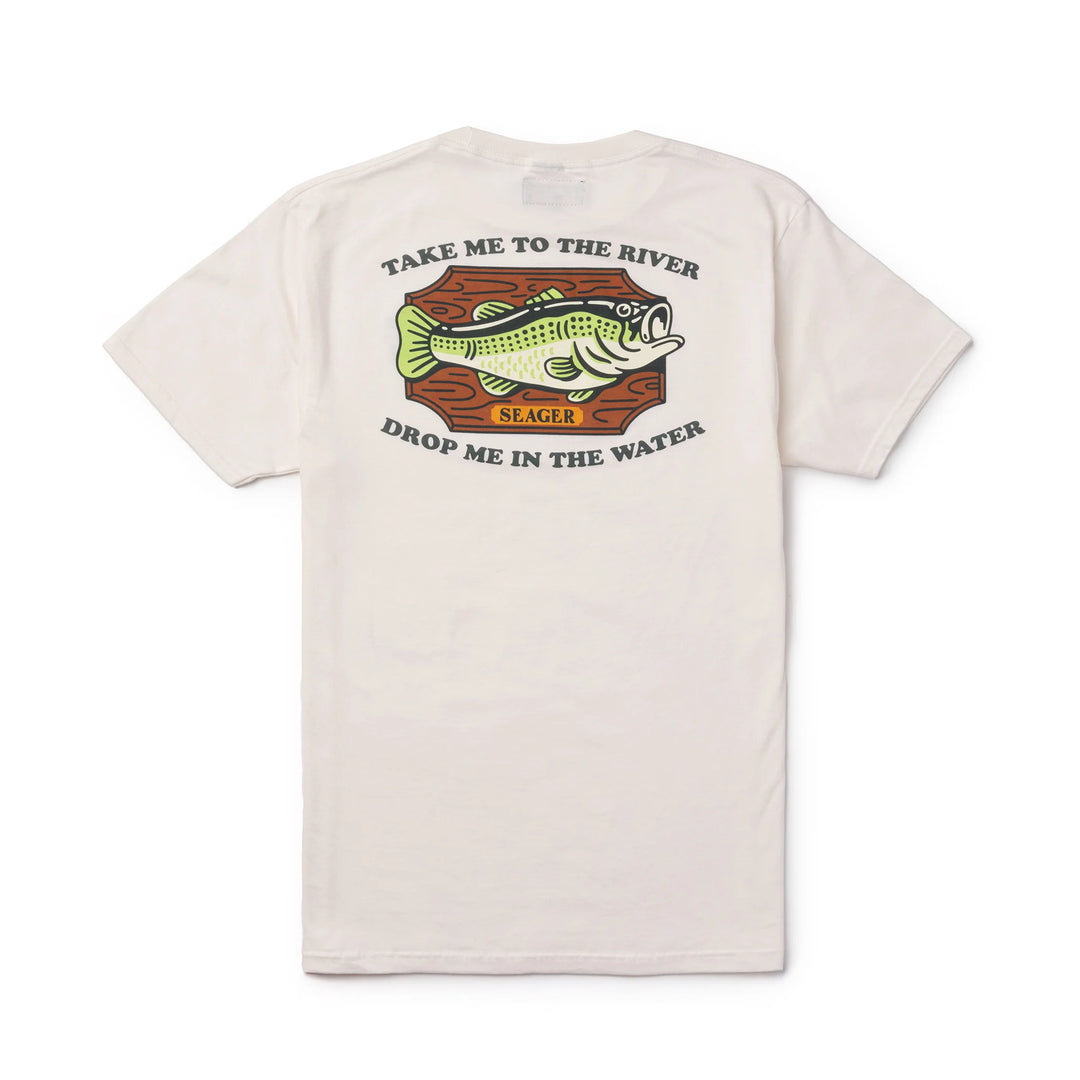 SEAGER BILLY BASS TEE WHITE Sun Diego Boardshop