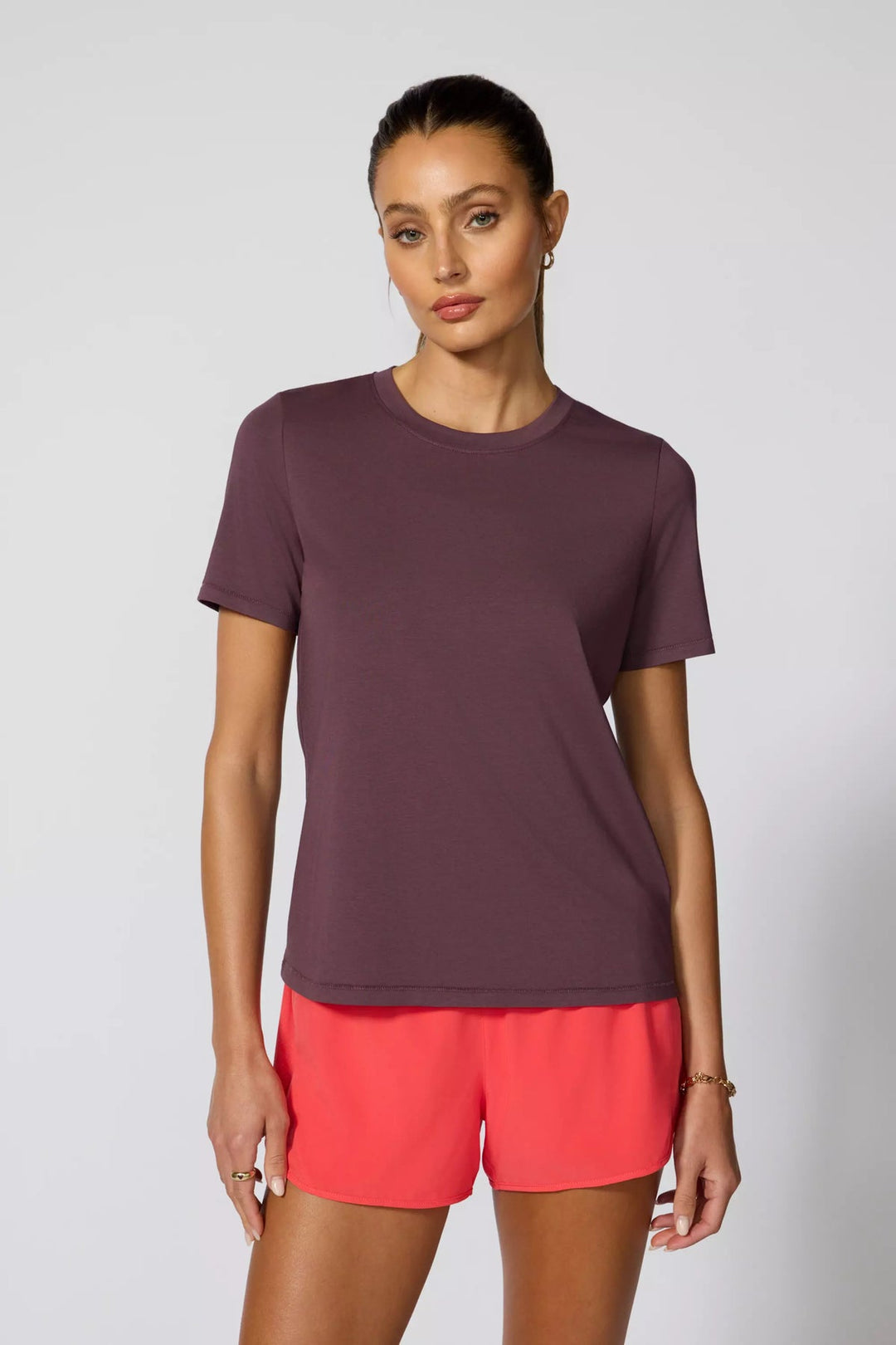 MPG Sport Women Pima Cotton Classic Fit Tee - HUCKLEBERRY - Sun Diego Boardshop