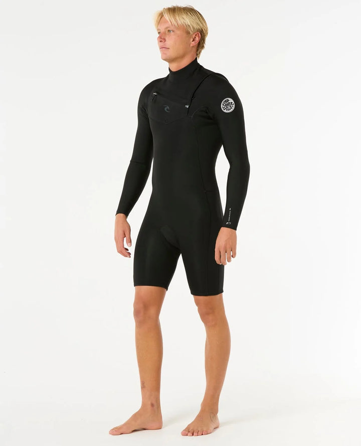 Rip Curl Men's Dawn Patrol 2/2 Long Sleeve Chest Zip Springsuit - Black - Sun Diego Boardshop