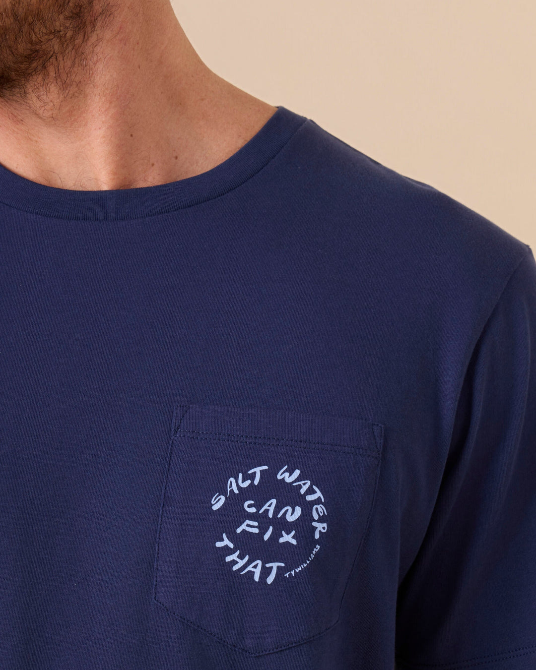 Outerknown Men's Ty Williams Salt Water Pocket Tee - Marine