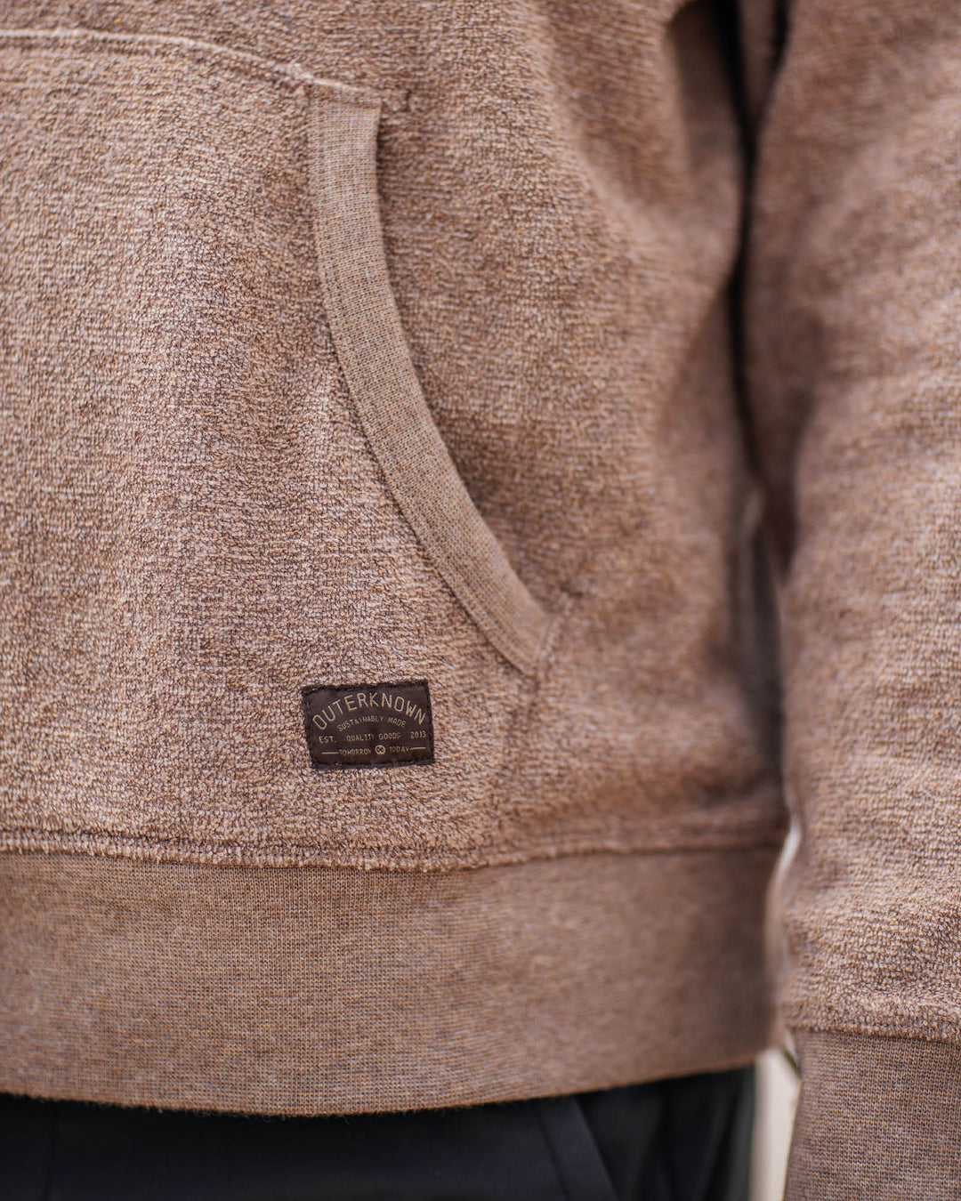 Outerknown Men's Hightide Pullover Hoodie - Heather Coconut
