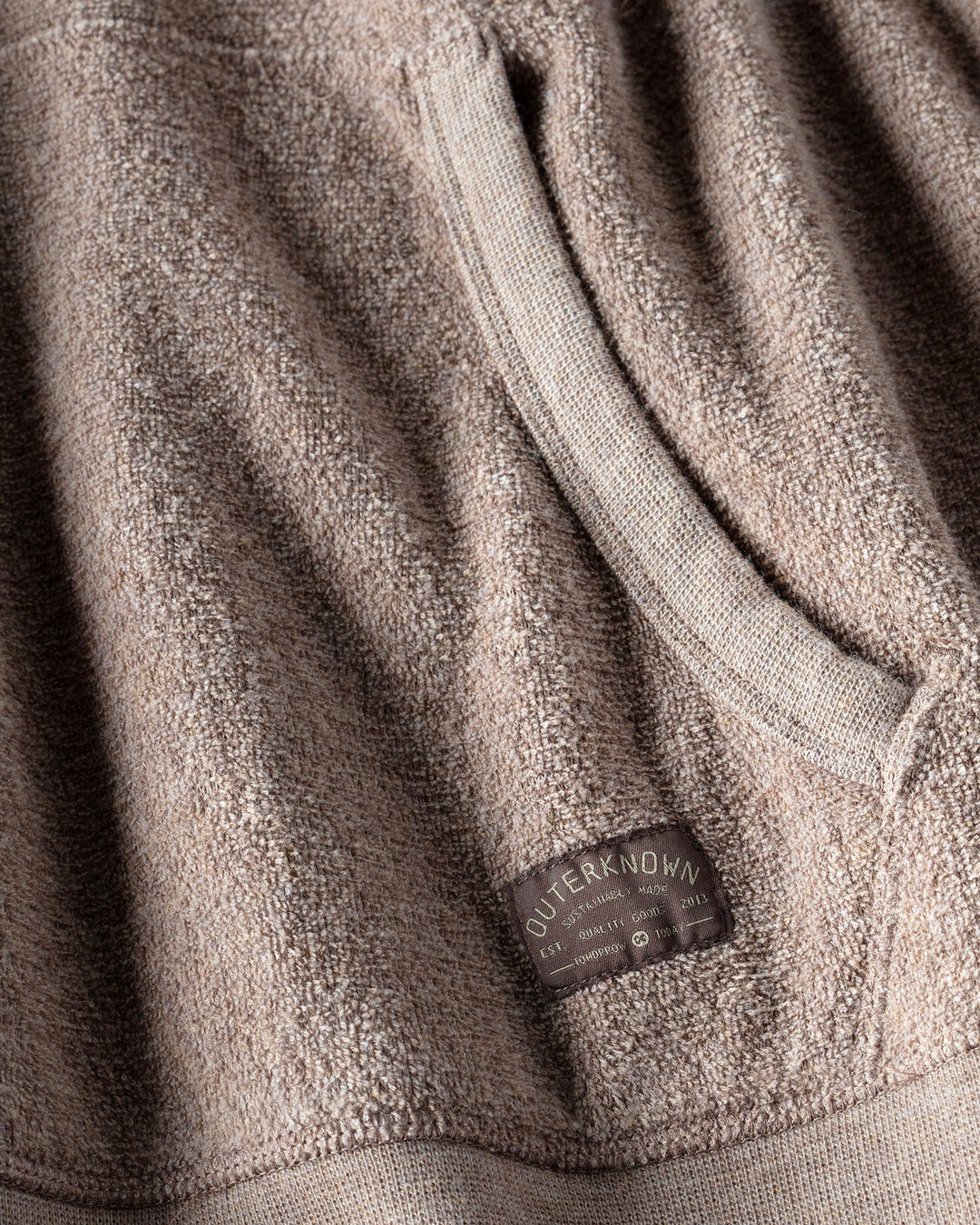 Outerknown Men's Hightide Pullover Hoodie - Heather Coconut