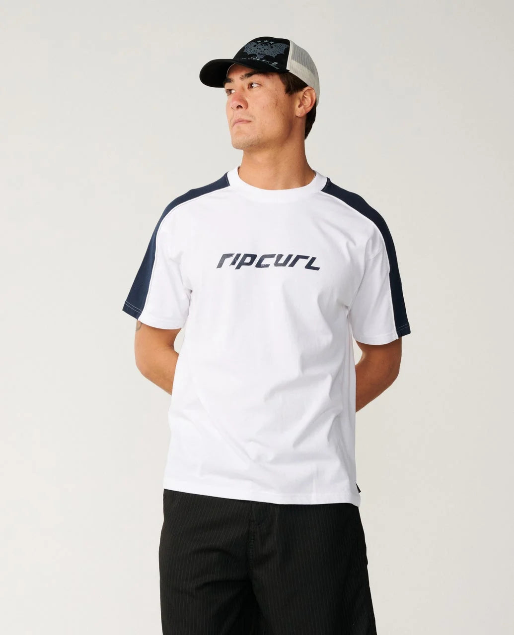 Rip Curl Men's Archive Up Top Panel Loose Tee - White - Sun Diego Boardshop